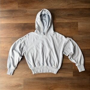 Aerie Light Blue Cropped Hoodie